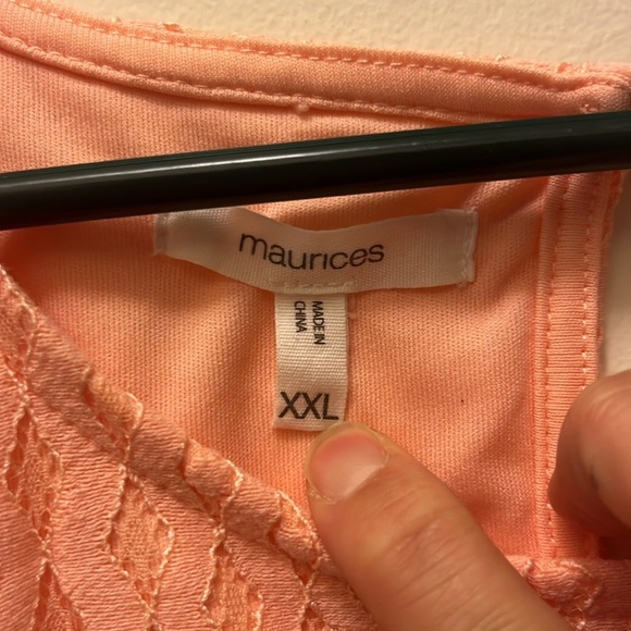 Maurice’s Peach Lace Women Top size XXL - Picture 2 of 11